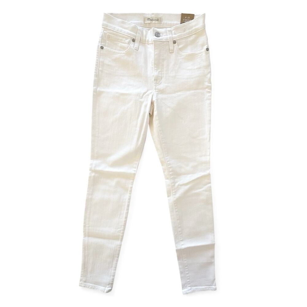 Madewell 9" High-Rise Skinny Jeans in Pure White Size 25 NWT